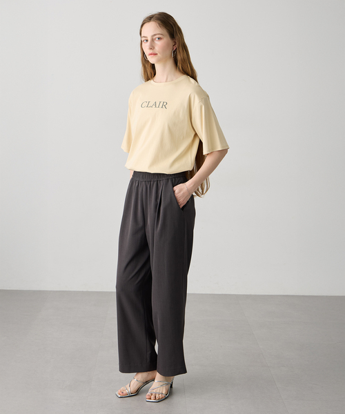 LE SOUK HOLIDAY(ルスークホリデー)の「ロゴプリントTシャツ【接触冷感・吸水速乾】(Tシャツ/カットソー・レディース・ベージュ/オフホワイト/チャコールグレー・M/L)」の19枚目の写真