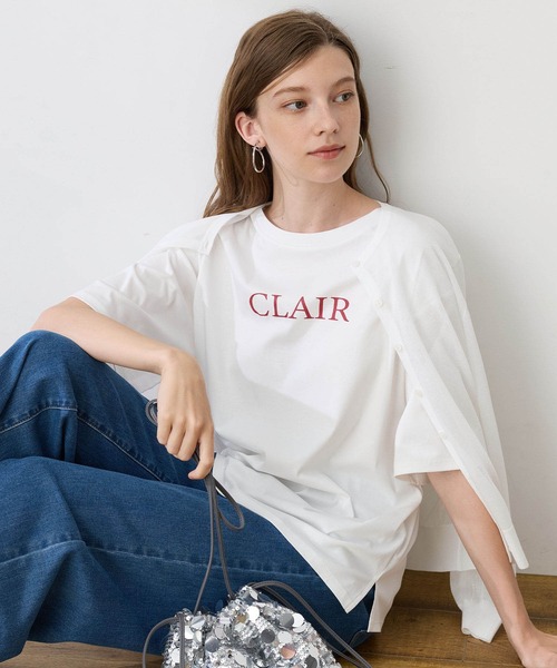 LE SOUK HOLIDAY(ルスークホリデー)の「ロゴプリントTシャツ【接触冷感・吸水速乾】(Tシャツ/カットソー・レディース・ベージュ/オフホワイト/チャコールグレー・M/L)」の1枚目の写真