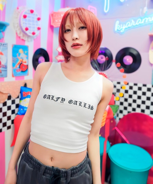 GALFY（ガルフィー）の「【別注】GA×GALFY-別注ガリノースリーブ（タンクトップ・レディース・ブラック系2/ホワイト/ブラック・S/L/XL）」の7枚目の写真