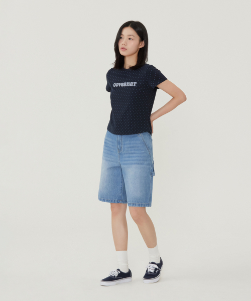 COVERNAT WOMAN(カバーナットウーマン)の「ウィメンズクーパー ロゴ スリムフィット Tシャツ ネイビー(Tシャツ/カットソー・レディース・その他・WS/WM)」の5枚目の写真