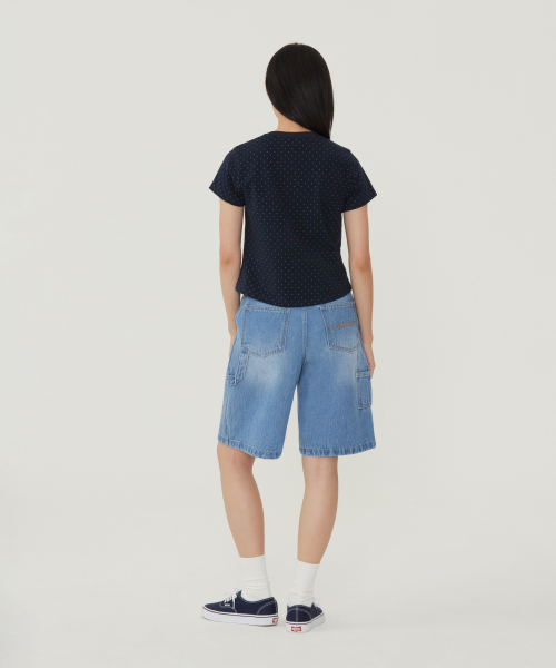 COVERNAT WOMAN(カバーナットウーマン)の「ウィメンズクーパー ロゴ スリムフィット Tシャツ ネイビー(Tシャツ/カットソー・レディース・その他・WS/WM)」の6枚目の写真