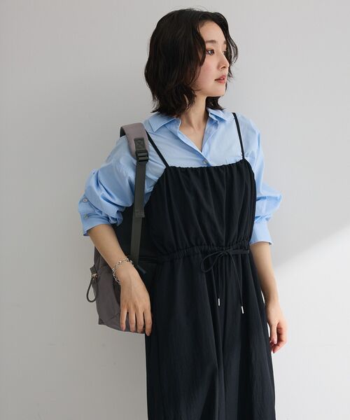 Green Parks(グリーンパークス)の「胸元バルーンワイドシルエットサロペット(サロペット/オーバーオール・レディース・ライトベージュ/ブラック/ネイビー・FREE)」の19枚目の写真