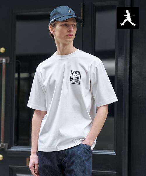 TAKEO KIKUCHI(タケオキクチ)の「【BOWLER HAT LABEL】アイスクリアコットン ピンナップガール 半袖Tシャツ(Tシャツ/カットソー・メンズ・グリーン/ホワイト/ダークグレー/ブラック・03/02/04)」の1枚目の写真