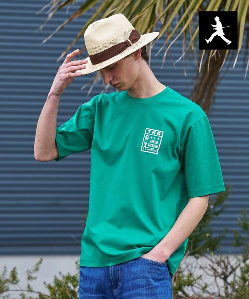 TAKEO KIKUCHI(タケオキクチ)の「【BOWLER HAT LABEL】アイスクリアコットン ピンナップガール 半袖Tシャツ(Tシャツ/カットソー・メンズ・グリーン/ホワイト/ダークグレー/ブラック・03/02/04)」の4枚目の写真