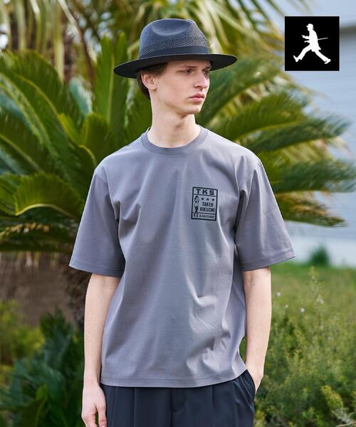 TAKEO KIKUCHI(タケオキクチ)の「【BOWLER HAT LABEL】アイスクリアコットン ピンナップガール 半袖Tシャツ(Tシャツ/カットソー・メンズ・グリーン/ホワイト/ダークグレー/ブラック・03/02/04)」の3枚目の写真