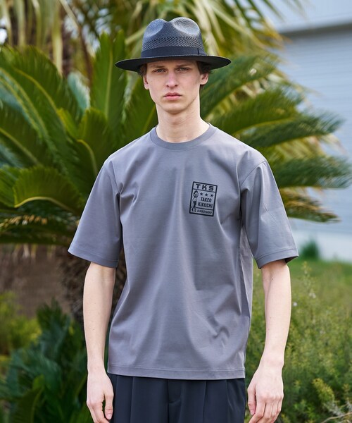 TAKEO KIKUCHI（タケオキクチ）の「【BOWLER HAT LABEL】アイスクリアコットン ラッキーセブン 半袖Tシャツ（Tシャツ/カットソー・メンズ・グリーン/ホワイト/ダークグレー/ブラック・03/02/04）」の5枚目の写真