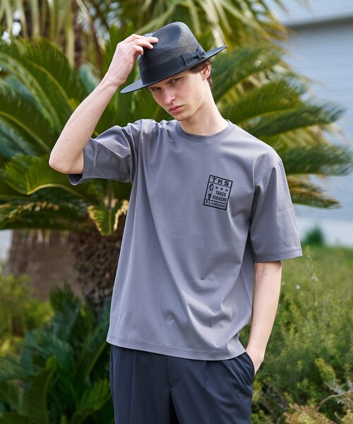 TAKEO KIKUCHI(タケオキクチ)の「【BOWLER HAT LABEL】アイスクリアコットン ピンナップガール 半袖Tシャツ(Tシャツ/カットソー・メンズ・グリーン/ホワイト/ダークグレー/ブラック・03/02/04)」の6枚目の写真