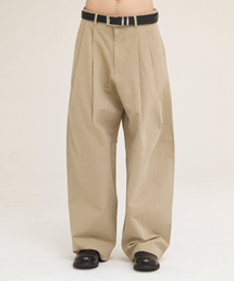 AKECII（アケシ）の「ヘリソンワイドチノパンツ_ウォッシュドベージュ（その他パンツ）」
