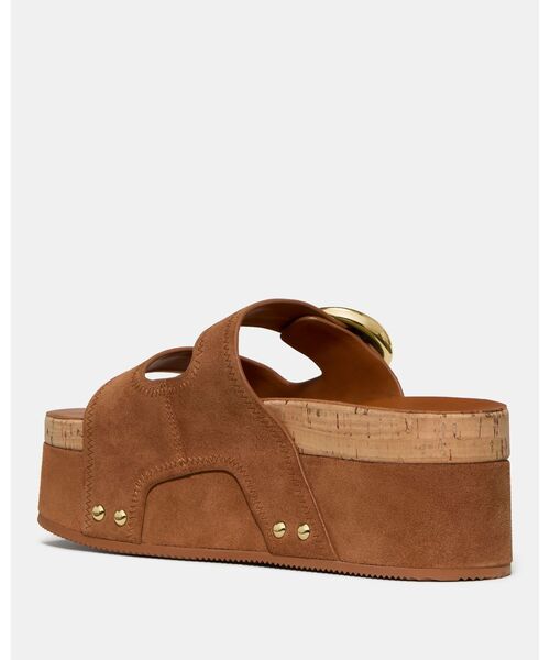 kate spade new york(ケイトスペード ニューヨーク)の「ヘイロー プラットフォーム フットベッド サンダル(サンダル・レディース・ブラウン・7/6)」の2枚目の写真