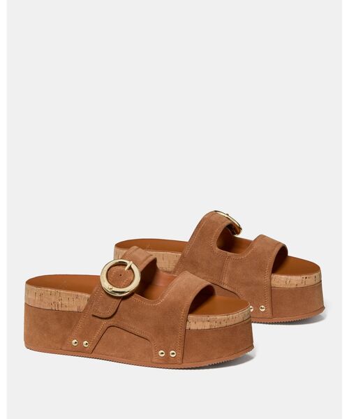kate spade new york(ケイトスペード ニューヨーク)の「ヘイロー プラットフォーム フットベッド サンダル(サンダル・レディース・ブラウン・7/6)」の3枚目の写真