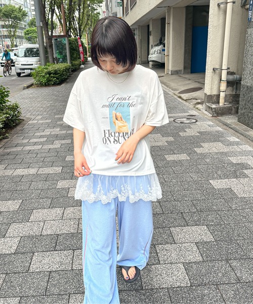 PILIT（ピリット）の「裾レースドッキングTee（Tシャツ/カットソー・レディース・オフホワイト/イエロー・MEDIUM）」の17枚目の写真