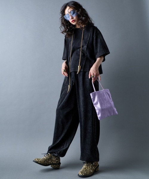 GEVS.(ジェイヴィス)の「ヴィンテージ加工ミニ裏毛バルーンパンツ<大きいサイズ有>GEVS.(その他パンツ・レディース・パープル系/スミクロ・5L/4L/3L/LL/L/M)」の14枚目の写真
