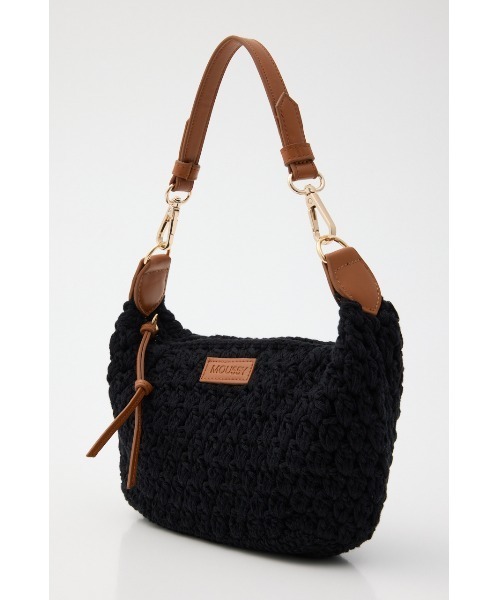 MOUSSY(マウジー)の「CROCHET MINI バッグ(ショルダーバッグ・レディース・ブラック/レッド・FREE)」の4枚目の写真