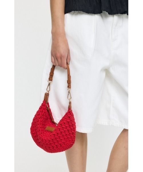 MOUSSY（マウジー）の「CROCHET MINI バッグ（ショルダーバッグ・レディース・ブラック/レッド・FREE）」の20枚目の写真