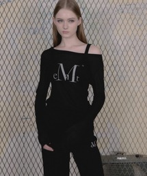 MUCENT / ムセント メインシンボル シースルー 長袖Tシャツ ワンポイントロゴ 薄手