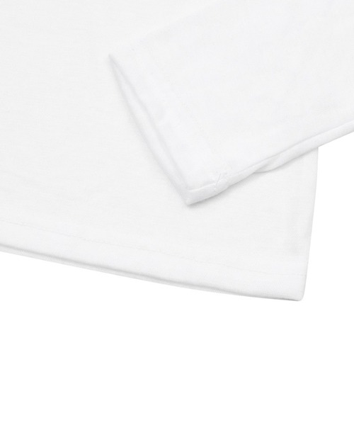 MUCENT（ムセント）の「MUCENT / ムセント メインシンボル シースルー 長袖Ｔシャツ ワンポイントロゴ 薄手（Tシャツ/カットソー・レディース・ホワイト/ブラック・FREE）」の9枚目の写真