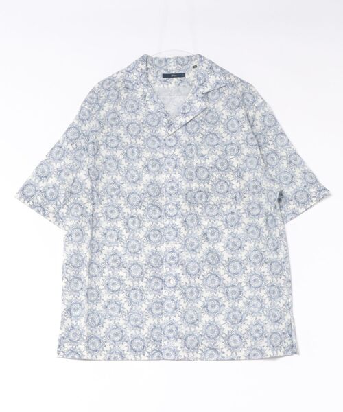g-stage(ジーステージ)の「【JN】【it】【g-stage】総柄シャツオープンカラー半袖シャツ ジ-ステ-ジ(シャツ/ブラウス・メンズ・グリーン/イエロー/ネイビー/ホワイト/ブルー・50/46/48)」の2枚目の写真