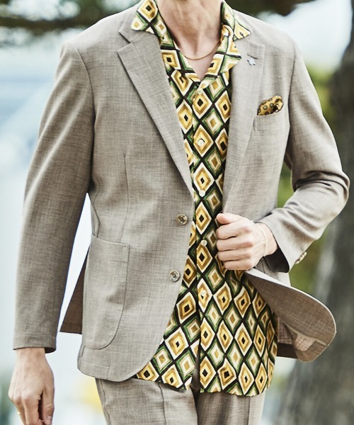 g-stage(ジーステージ)の「【JN】【it】【g-stage】総柄シャツオープンカラー半袖シャツ ジ-ステ-ジ(シャツ/ブラウス・メンズ・グリーン/イエロー/ネイビー/ホワイト/ブルー・50/46/48)」の13枚目の写真