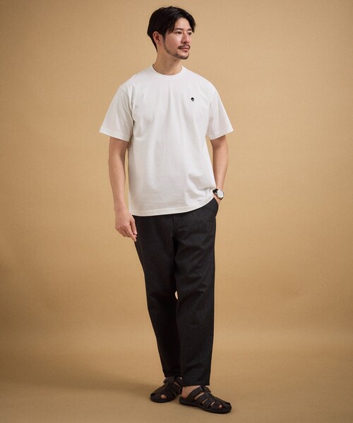 TAKEO KIKUCHI(タケオキクチ)の「【日本製】ワンポイント刺繍 半袖Tシャツ(Tシャツ/カットソー・メンズ・モスグリーン/ホワイト/ネイビー/レッド系1/ブラック・04/03/02/01)」の11枚目の写真