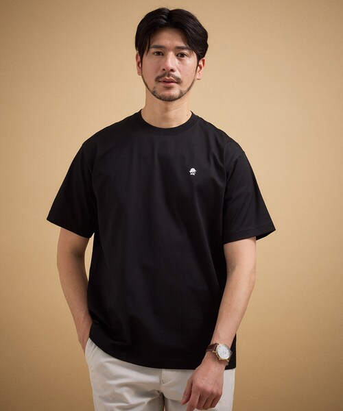 TAKEO KIKUCHI(タケオキクチ)の「【日本製】ワンポイント刺繍 半袖Tシャツ(Tシャツ/カットソー・メンズ・モスグリーン/ホワイト/ネイビー/レッド系1/ブラック・04/03/02/01)」の14枚目の写真