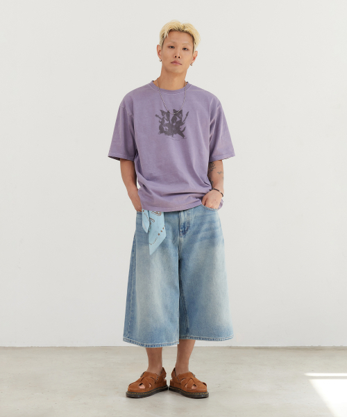 TONY LAWRENCE(トニーローレンス)の「ピグメントキャットグラフィック半袖Tシャツパープル(Tシャツ/カットソー・メンズ・その他・1/2)」の5枚目の写真