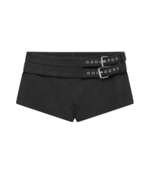 2 belt shorts (black)