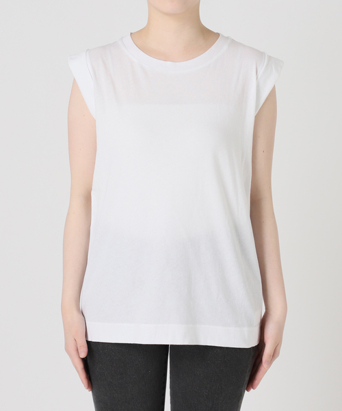 JOURNAL STANDARD relume(ジャーナルスタンダード レリューム)の「シアーツイストコットンノースリーブ(Tシャツ/カットソー・レディース・サックスブルー/ブラック/ブラウン/ホワイト・FREE)」の21枚目の写真