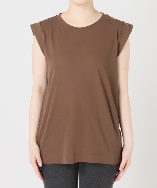 JOURNAL STANDARD relume(ジャーナルスタンダード レリューム)の「シアーツイストコットンノースリーブ(Tシャツ/カットソー・レディース・サックスブルー/ブラック/ブラウン/ホワイト・FREE)」の22枚目の写真
