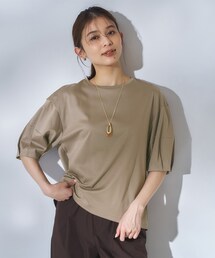 【汗染み防止/接触冷感】ランタンスリーブプルオーバー