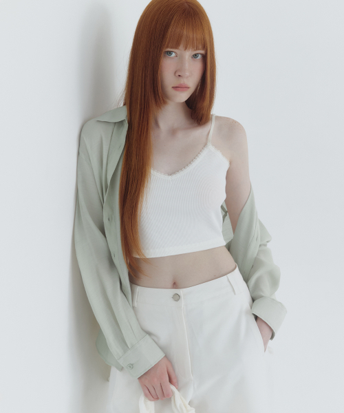 MICANE(ミケーネ)の「アイリンオーバーサイズシャツ(シャツ/ブラウス・レディース・スカイブルー/アイボリー/ミント・LARGE/SMALL/MEDIUM)」の4枚目の写真