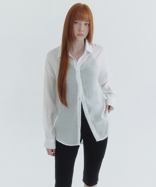 MICANE(ミケーネ)の「アイリンオーバーサイズシャツ(シャツ/ブラウス・レディース・スカイブルー/アイボリー/ミント・LARGE/SMALL/MEDIUM)」の13枚目の写真