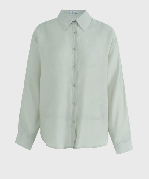 MICANE(ミケーネ)の「アイリンオーバーサイズシャツ(シャツ/ブラウス・レディース・スカイブルー/アイボリー/ミント・LARGE/SMALL/MEDIUM)」の19枚目の写真