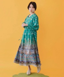 iS ScoLar（イズスカラー）の「562229：蝶々×エスニック柄ワンピース（ワンピース）」