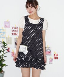セール】Side ribbon tiered onepiece（ワンピース）｜M me eme