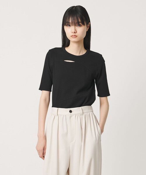 AEWEN MATOPH（イウエン マトフ）の「＜AEWEN MATOPH＞イレギュラー パネル Tシャツ（Tシャツ/カットソー・レディース・ホワイト/ブラック・FREE）」の7枚目の写真