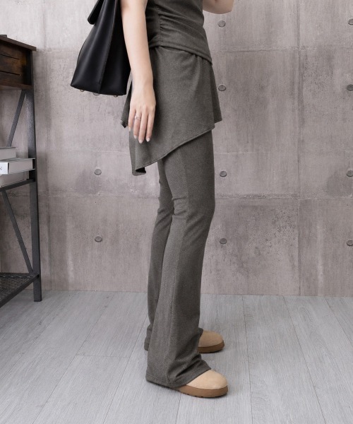 Miniministore(ミニミニストア)の「半袖Tシャツ スカート付パンツ上下セット(セットアップ・レディース・ダークグレー/ブラック・FREE)」の22枚目の写真