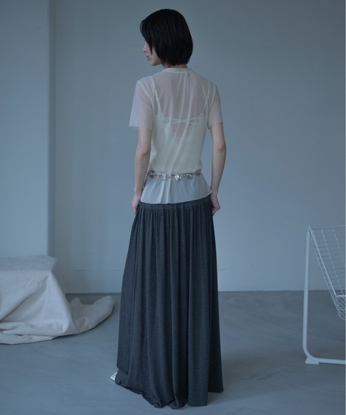 VACANCY(ヴァカンシー)の「ストレッチロングスカート(スカート・レディース・グレー/ブラック・FREE)」の16枚目の写真
