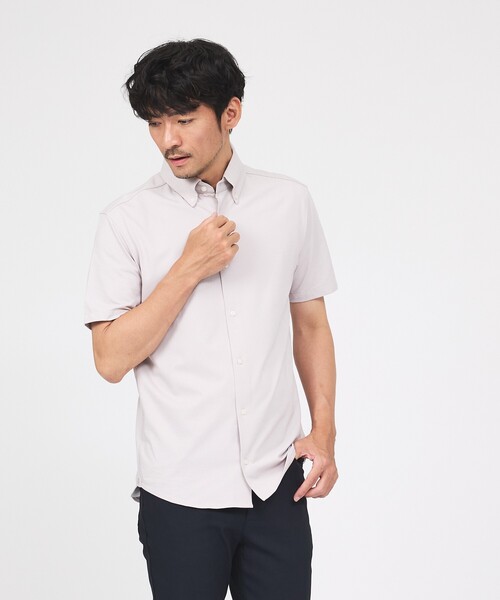 ABAHOUSE GRAY(アバハウスグレイ)の「【WEB限定】シルキー マイクロカノコ ボタンダウン 半袖シャツ(シャツ/ブラウス・メンズ・ホワイト/サックスブルー/グレイッシュベージュ/グレイッシュブルー・44/46/48/50)」の12枚目の写真