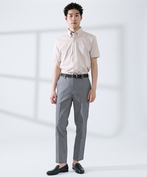 ABAHOUSE GRAY(アバハウスグレイ)の「【WEB限定】シルキー マイクロカノコ ボタンダウン 半袖シャツ(シャツ/ブラウス・メンズ・ホワイト/サックスブルー/グレイッシュベージュ/グレイッシュブルー・44/46/48/50)」の14枚目の写真