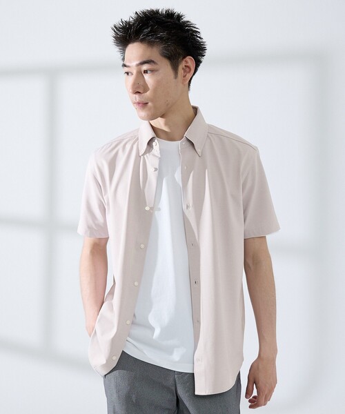 ABAHOUSE GRAY(アバハウスグレイ)の「【WEB限定】シルキー マイクロカノコ ボタンダウン 半袖シャツ(シャツ/ブラウス・メンズ・ホワイト/サックスブルー/グレイッシュベージュ/グレイッシュブルー・44/46/48/50)」の16枚目の写真