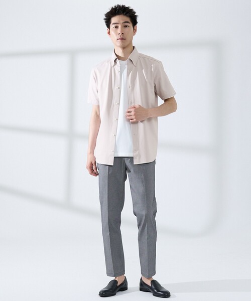 ABAHOUSE GRAY(アバハウスグレイ)の「【WEB限定】シルキー マイクロカノコ ボタンダウン 半袖シャツ(シャツ/ブラウス・メンズ・ホワイト/サックスブルー/グレイッシュベージュ/グレイッシュブルー・44/46/48/50)」の17枚目の写真