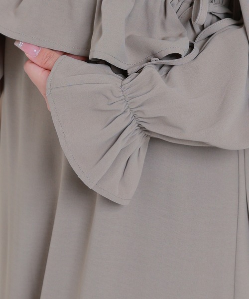 Anely（アネリー）の「シャーリング ビスチェ レイヤード ロング ワンピース（ワンピース・レディース・モカ/グレー/ブラック・FREE）」の20枚目の写真