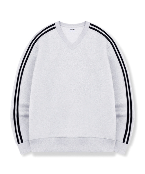 BASIC LABEL（ベーシックラベル）の「Oak Oversized fit track V-neck sweatshirt 5 Color [BLBV_2001]（スウェット・レディース・ホワイト/ライトグレー/グレー/ネイビー/ブラック・SMALL/MEDIUM/LARGE/X-LARGE）」の13枚目の写真