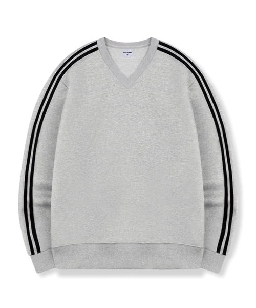 BASIC LABEL（ベーシックラベル）の「Oak Oversized fit track V-neck sweatshirt 5 Color [BLBV_2001]（スウェット・レディース・ホワイト/ライトグレー/グレー/ネイビー/ブラック・SMALL/MEDIUM/LARGE/X-LARGE）」の12枚目の写真