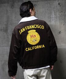 【BEN DAVIS(ベンデイビス)】REMOVAL BOA COLLAR RANCH JACKET / ランチジャケット コーデュロイ 着脱ボア衿 刺繍 ワッペン アウター ユニセックス