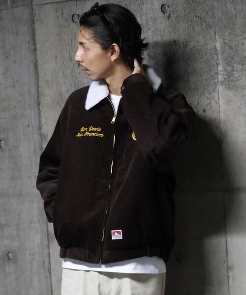 BEN DAVIS(ベンデイビス)の「【BEN DAVIS(ベンデイビス)】REMOVAL BOA COLLAR RANCH JACKET / ランチジャケット コーデュロイ 着脱ボア衿 刺繍 ワッペン アウター ユニセックス(ブルゾン・メンズ・ブラウン/ネイビー/ダークグリーン/ダークネイビー・MEDIUM/X-LARGE/LARGE)」の5枚目の写真