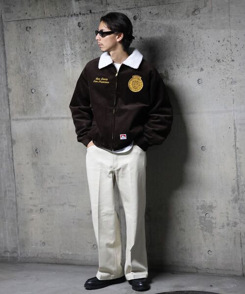 BEN DAVIS(ベンデイビス)の「【BEN DAVIS(ベンデイビス)】REMOVAL BOA COLLAR RANCH JACKET / ランチジャケット コーデュロイ 着脱ボア衿 刺繍 ワッペン アウター ユニセックス(ブルゾン・メンズ・ブラウン/ネイビー/ダークグリーン/ダークネイビー・MEDIUM/X-LARGE/LARGE)」の8枚目の写真