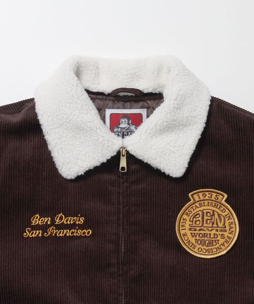 BEN DAVIS(ベンデイビス)の「【BEN DAVIS(ベンデイビス)】REMOVAL BOA COLLAR RANCH JACKET / ランチジャケット コーデュロイ 着脱ボア衿 刺繍 ワッペン アウター ユニセックス(ブルゾン・メンズ・ブラウン/ネイビー/ダークグリーン/ダークネイビー・MEDIUM/X-LARGE/LARGE)」の13枚目の写真