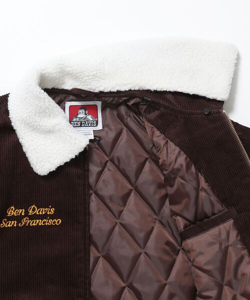 BEN DAVIS(ベンデイビス)の「【BEN DAVIS(ベンデイビス)】REMOVAL BOA COLLAR RANCH JACKET / ランチジャケット コーデュロイ 着脱ボア衿 刺繍 ワッペン アウター ユニセックス(ブルゾン・メンズ・ブラウン/ネイビー/ダークグリーン/ダークネイビー・MEDIUM/X-LARGE/LARGE)」の15枚目の写真