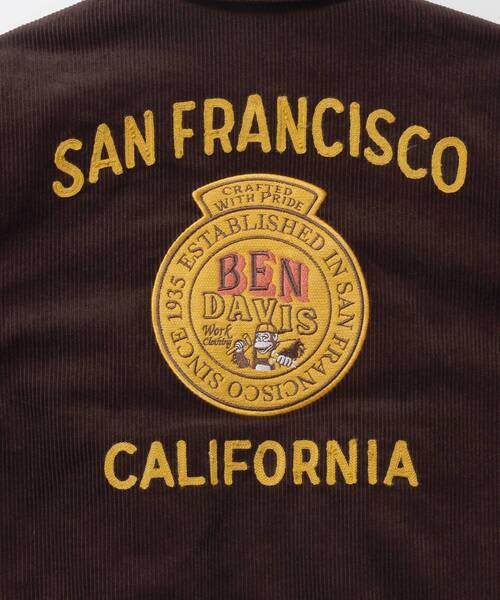 BEN DAVIS(ベンデイビス)の「【BEN DAVIS(ベンデイビス)】REMOVAL BOA COLLAR RANCH JACKET / ランチジャケット コーデュロイ 着脱ボア衿 刺繍 ワッペン アウター ユニセックス(ブルゾン・メンズ・ブラウン/ネイビー/ダークグリーン/ダークネイビー・MEDIUM/X-LARGE/LARGE)」の18枚目の写真